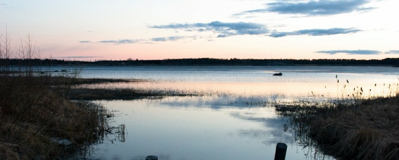 brooken structure on lake II photography