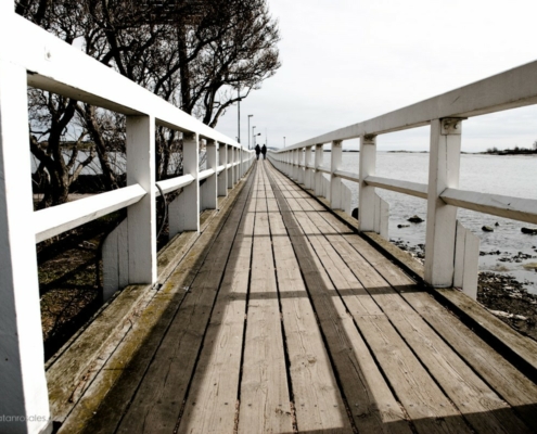 wooden bridge in Helsinki