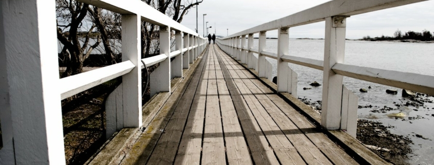 wooden bridge in Helsinki