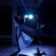 arte & vida dark lights dancing with little girl photo