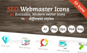 Seo webmaster vector Icon Set
