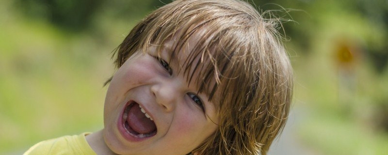 cute boy smiling