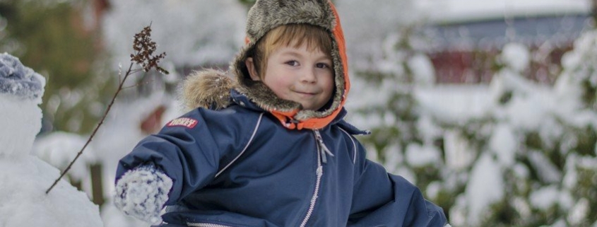 cute boy Finnish winterland