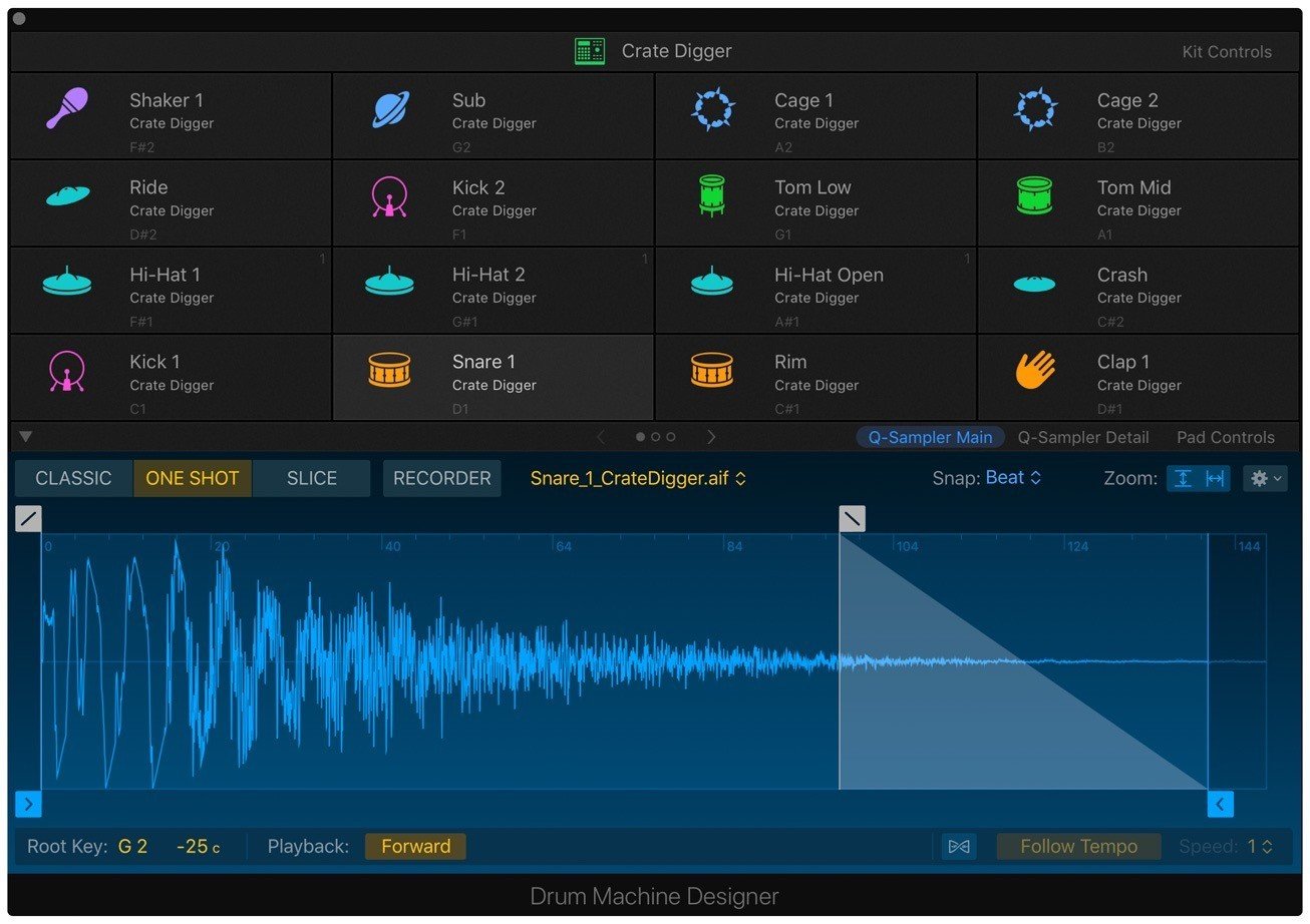 Logic pro X 10.5 Drum Machine designer